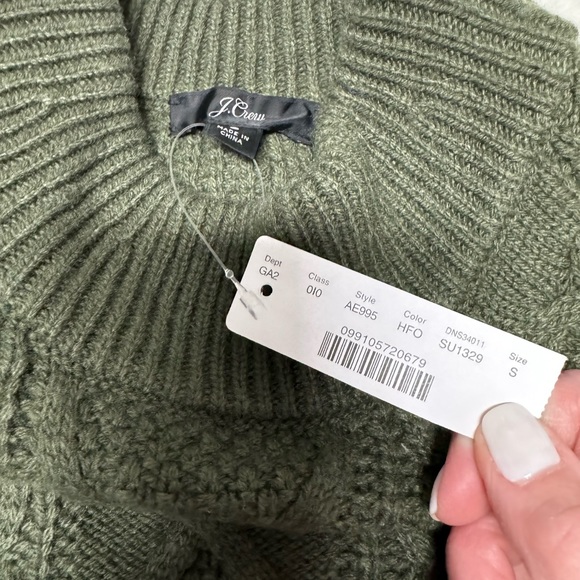 J. Crew Pom-pom Cable-knit Sweater Size Small NWT - Picture 4 of 9